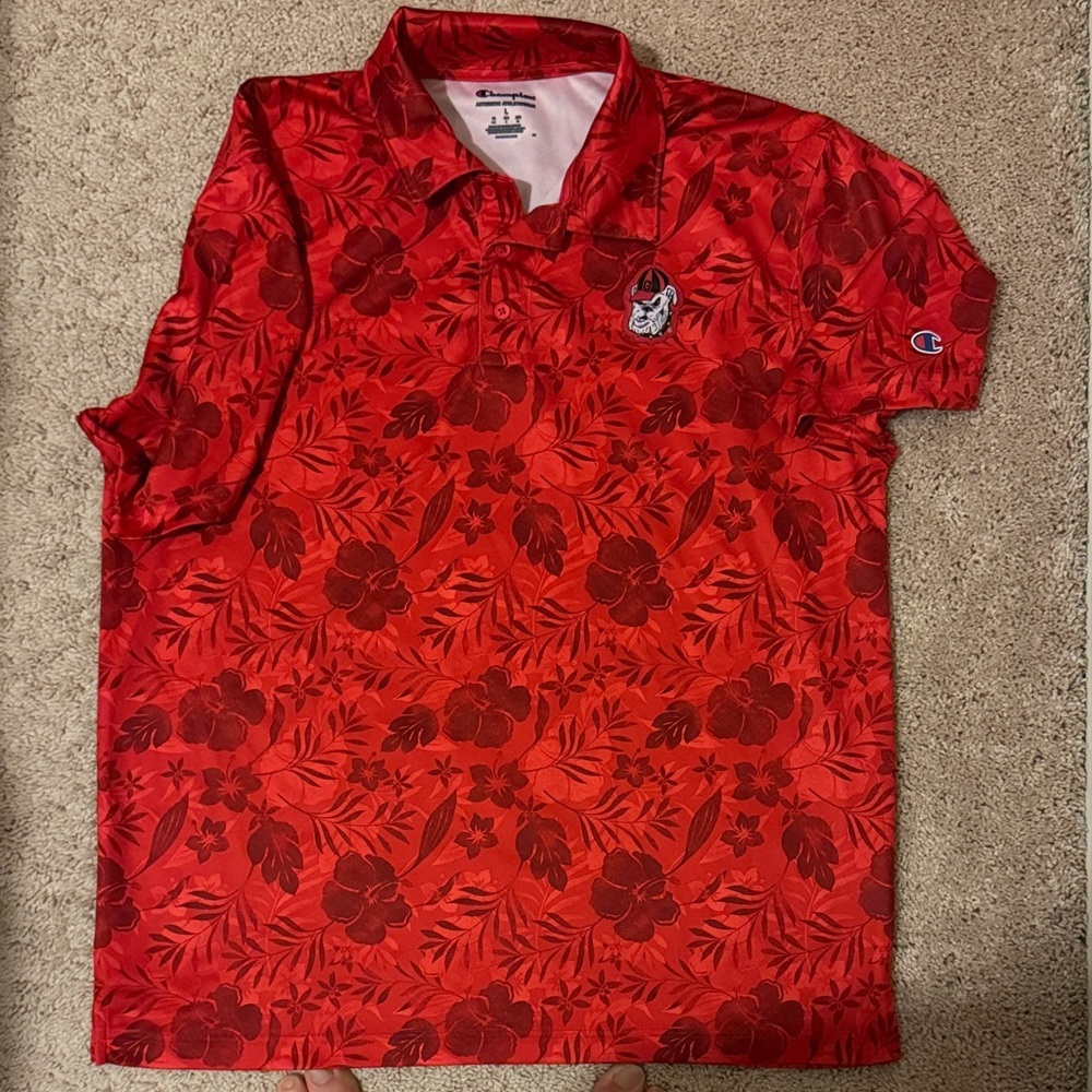 Georgia Champion polo with Floral Pattern